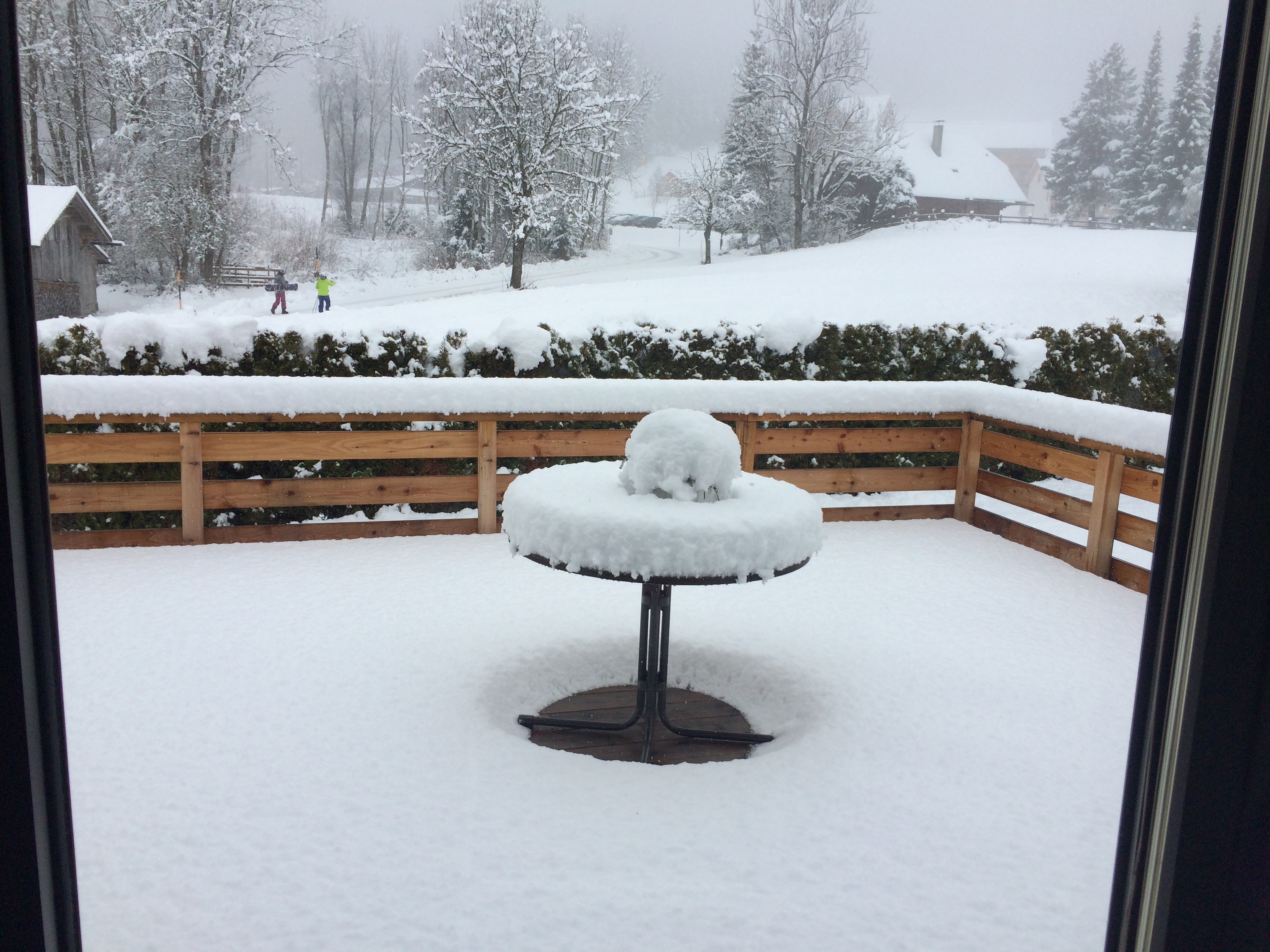 Terras in de winter