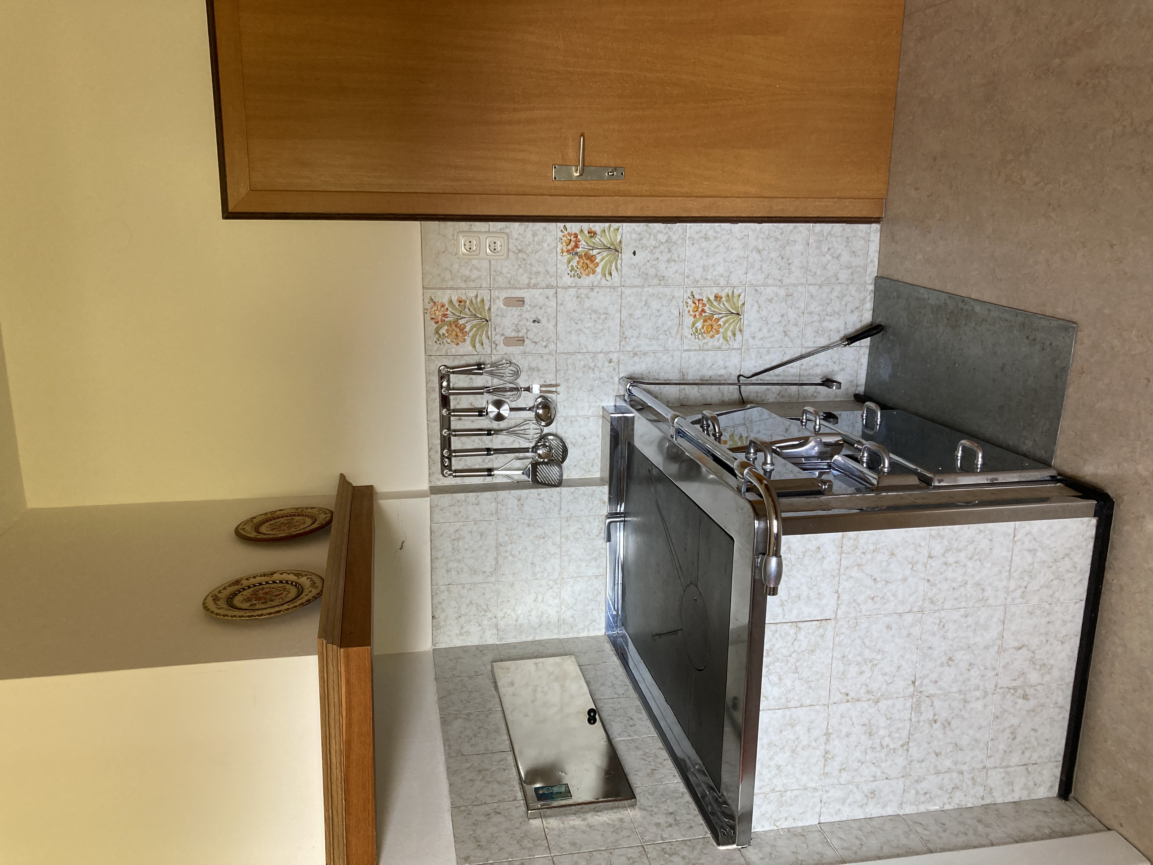 Origineel houtfornuis in de keuken