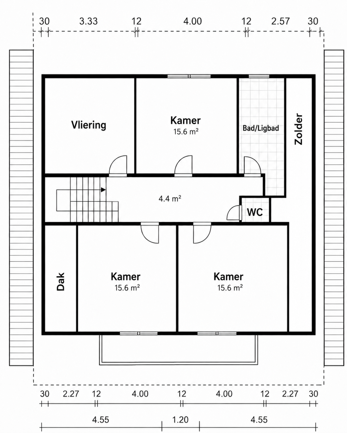 Plattegrond bovenverdieping