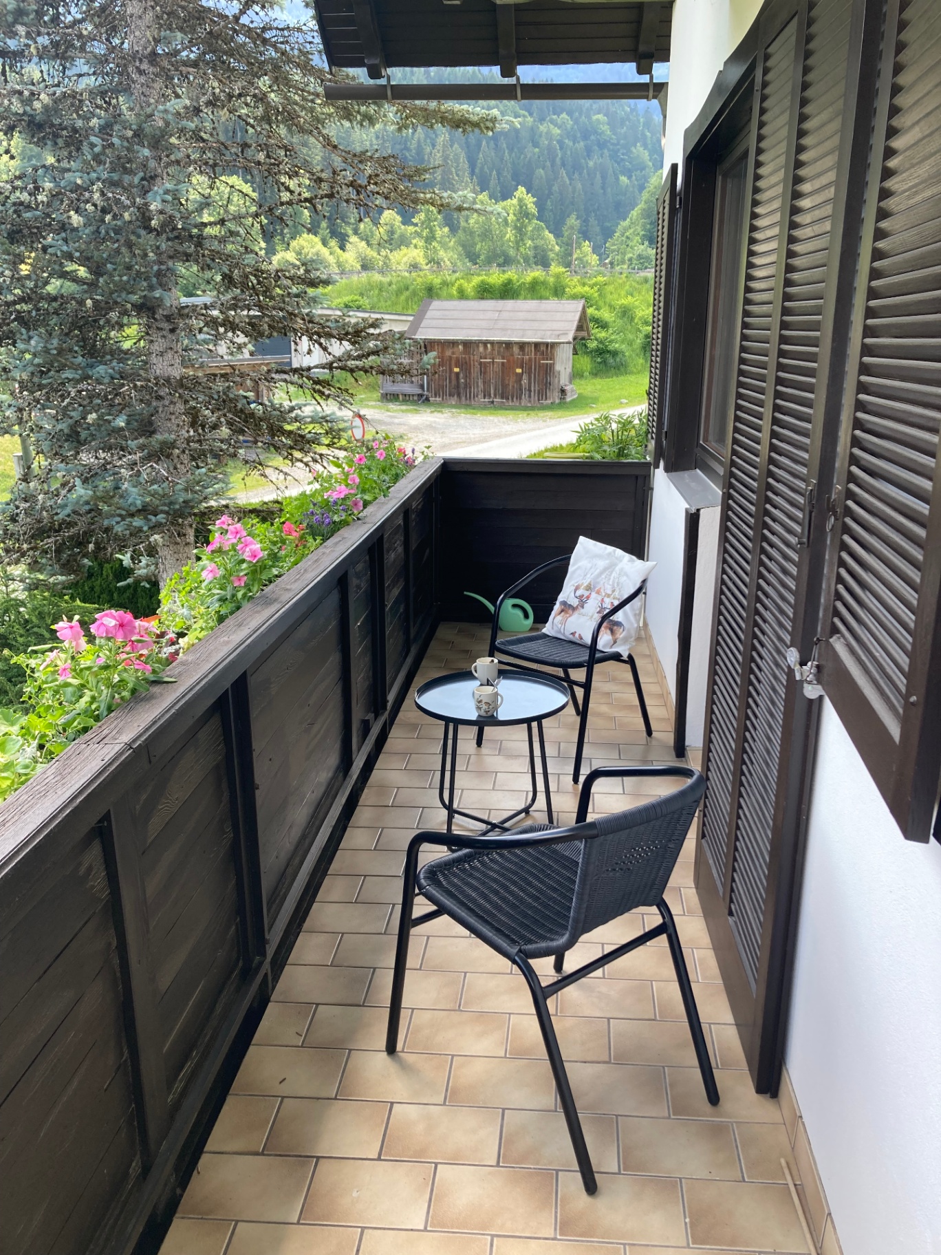 Balkon op de begane grond